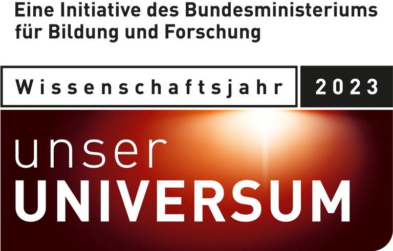 Das Logo des Wissenschaftsjahres 2023 "Unser Universum"